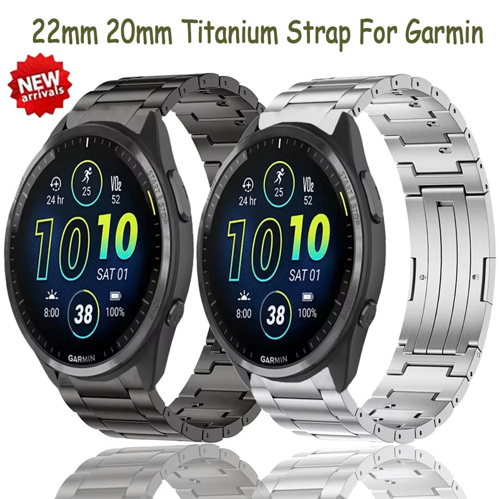20mm 22mm Titanium Metal Strap for Garmin Forerunner 55 965 265 955 255 165 265 Music Replaceable Band Garmin Active 5 Venu 3/2
20mm 22mm Titanium Metal Strap for Garmin Forerunner 55 965 265 955 255 165 265 Music Replaceable Band Garmin Active 5 Venu 3/2