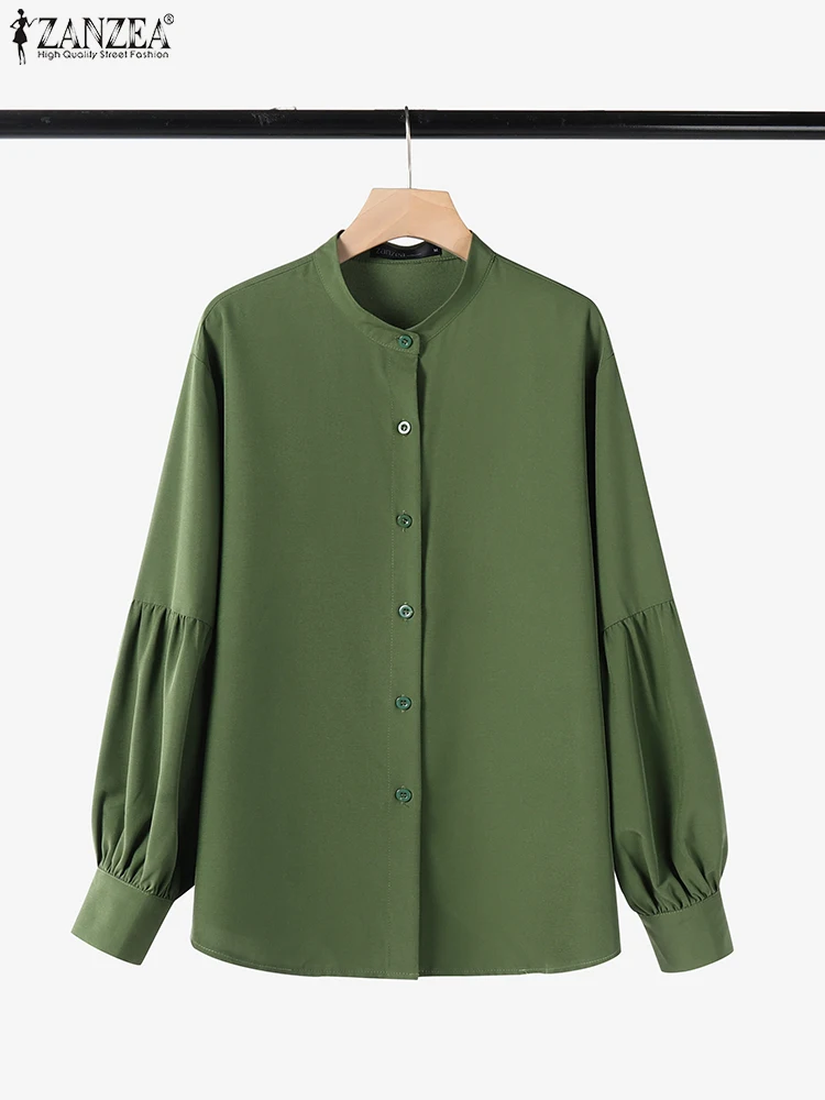 2025 ZANZEA Elegant Long Lantern Sleeve Work Shirt Women Muslim Blouse Solid Islamic Clothing Fashion Casual Button Holiday Tops
2025 ZANZEA Elegant Long Lantern Sleeve Work Shirt Women Muslim Blouse Solid Islamic Clothing Fashion Casual Button Holiday Tops