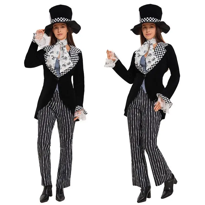 Хэллоуин мультфильм Алиса в стране чудес шляпа костюм Безумный Шляпник фокусник роль ежегодное собрание Cos женская этническая сценическая одежда
Хэллоуин мультфильм Алиса в стране чудес шляпа костюм Безумный Шляпник фокусник роль ежегодное собрание Cos женская этническая сценическая одежда