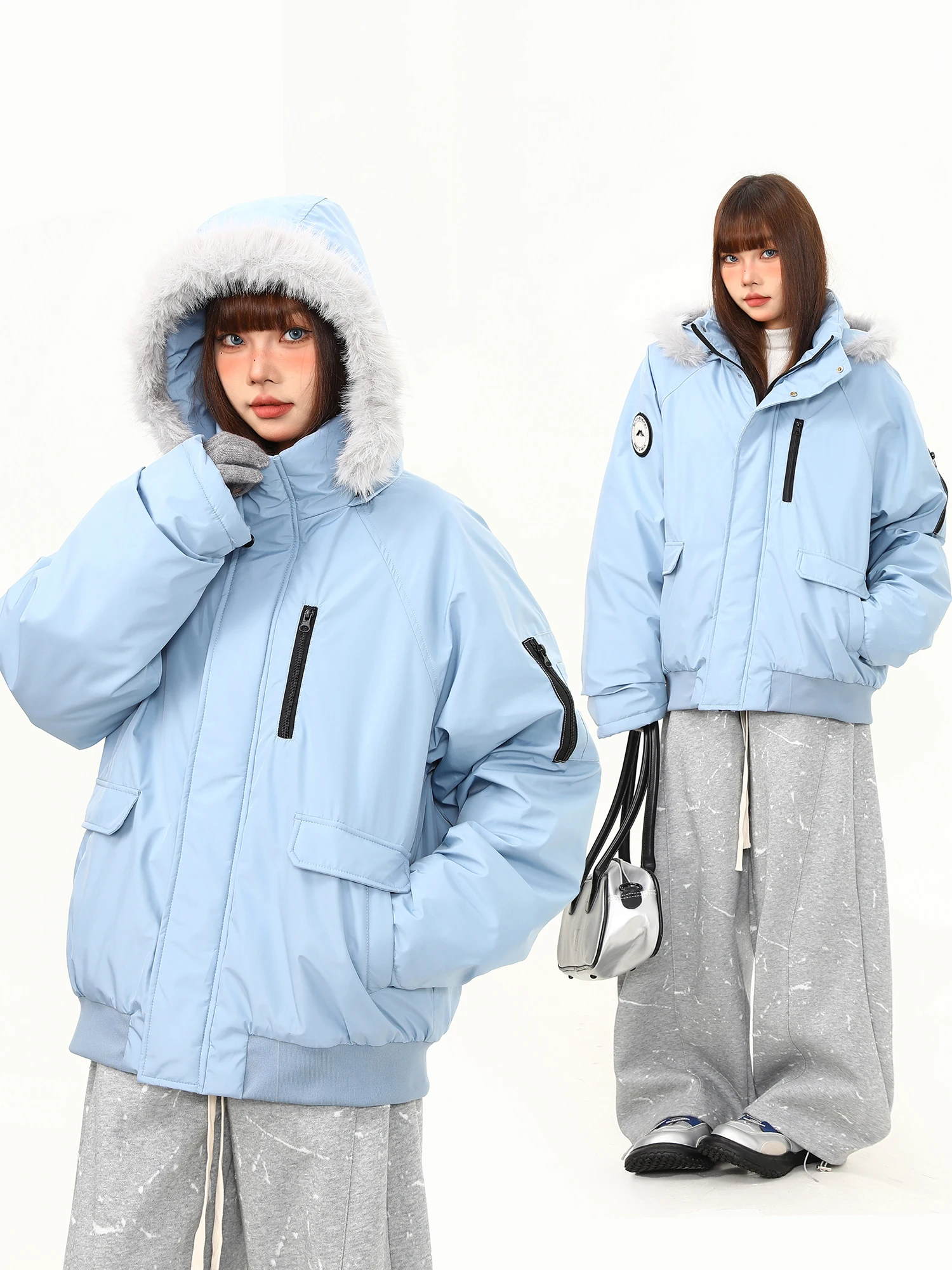 Wild American Retro Thiened Hooded Parka Coat Women's Winter Outdoor Workwear Cotton Jaet Street Sle Loose Fit Zipper C...
Wild American Retro Thiened Hooded Parka Coat Women's Winter Outdoor Workwear Cotton Jaet Street Sle Loose Fit Zipper C...