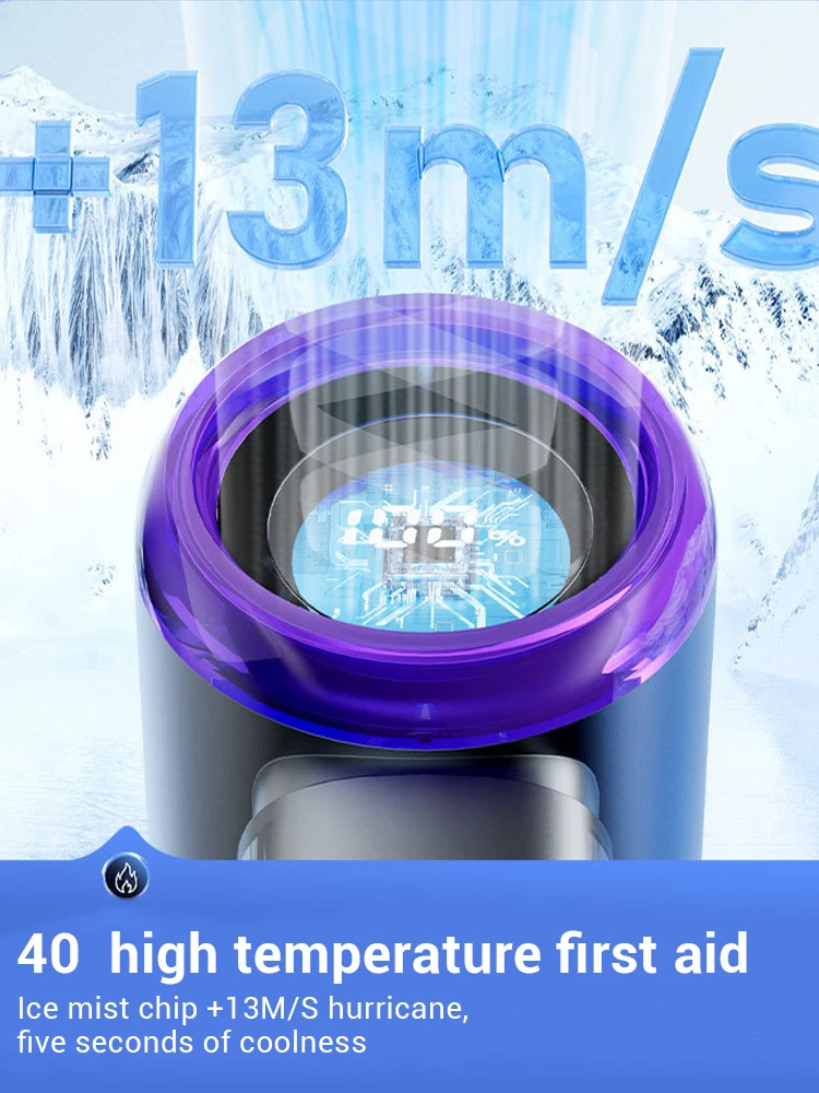 Портативный вентилятор для запотевания Ручной вентилятор Электрические ручные вентиляторы Ледяной ветер на 199 передач Нано-холодный вентилятор 3500 мАч Перезаряжаемый через USB 
Портативный вентилятор для запотевания Ручной вентилятор Электрические ручные вентиляторы Ледяной ветер на 199 передач Нано-холодный вентилятор 3500 мАч Перезаряжаемый через USB