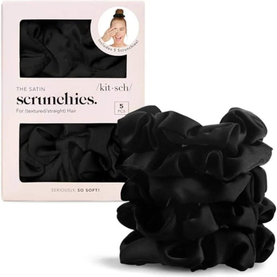 Kitsch Satin Scrunchies for Women - Crease, Frizz Control Softer Than Silk Scrunchies Gentle On Hair Scrunchies for All Hair Ty
Kitsch Satin Scrunchies for Women - Crease, Frizz Control Softer Than Silk Scrunchies Gentle On Hair Scrunchies for All Hair Ty