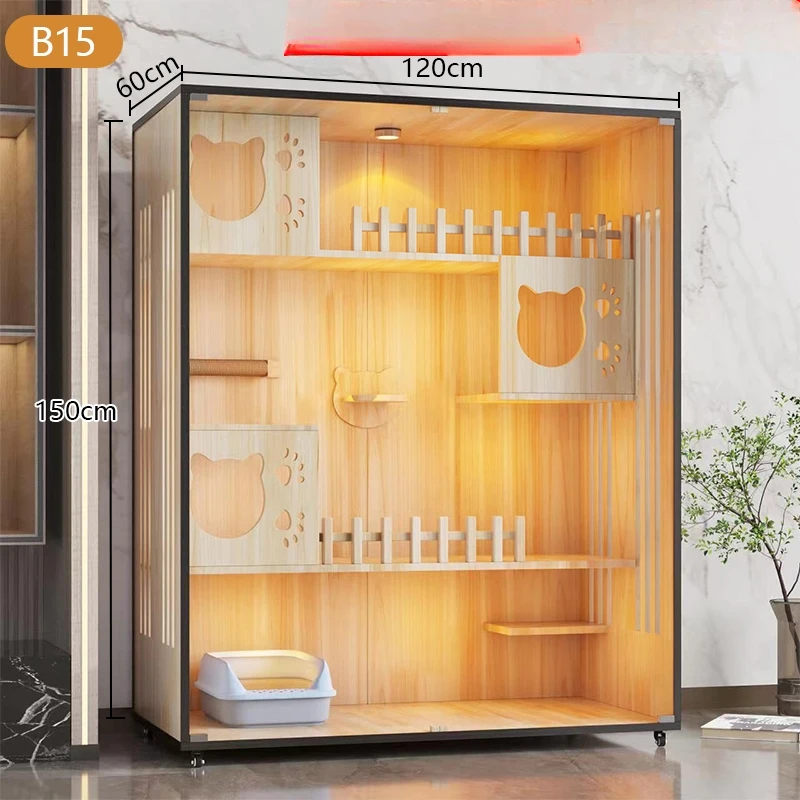 Light luxury cat house, cat house, cat villa, solid wood, simple and oversized household cat house, cat cage, indoor luxury
Light luxury cat house, cat house, cat villa, solid wood, simple and oversized household cat house, cat cage, indoor luxury