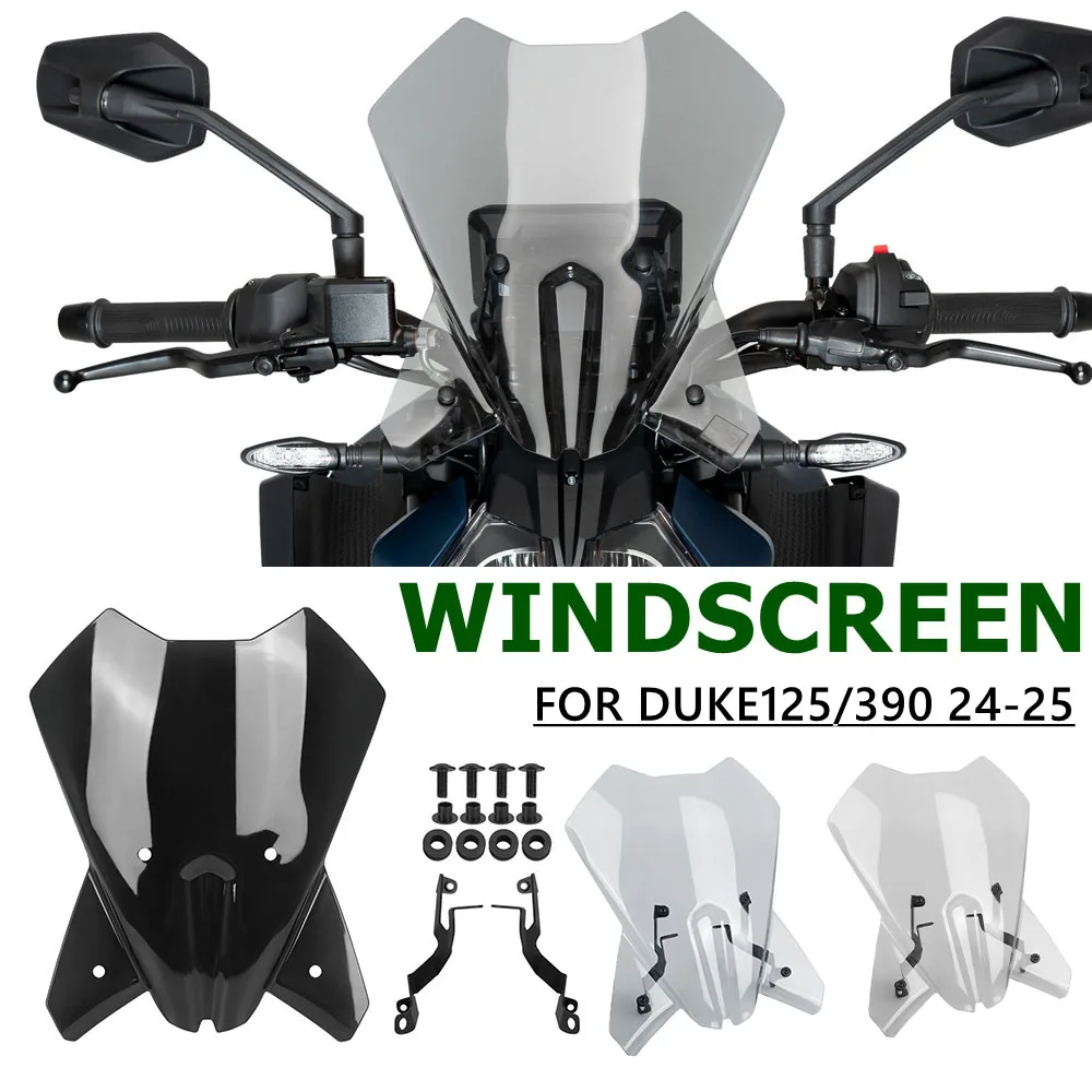 For KTM Duke125 Duke300 2024 2025 Motorcycle Touring Windshield Windscreen Airflow Screen Visor Wind Deflector 125 390 DUKE
For KTM Duke125 Duke300 2024 2025 Motorcycle Touring Windshield Windscreen Airflow Screen Visor Wind Deflector 125 390 DUKE