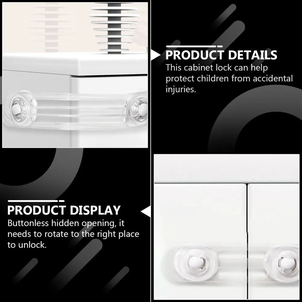 5Pcs Childproof Safety Lock Cabinet Latch Self-Adhesive Baby Proof Lock for Drawer Door Child Safety Accessories
5Pcs Childproof Safety Lock Cabinet Latch Self-Adhesive Baby Proof Lock for Drawer Door Child Safety Accessories