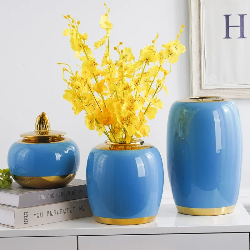 Modern Ceramics Storage with Cover Desktop Vase Ornaments Three-piece Suit Home Decoration Box Finishing
Modern Ceramics Storage with Cover Desktop Vase Ornaments Three-piece Suit Home Decoration Box Finishing