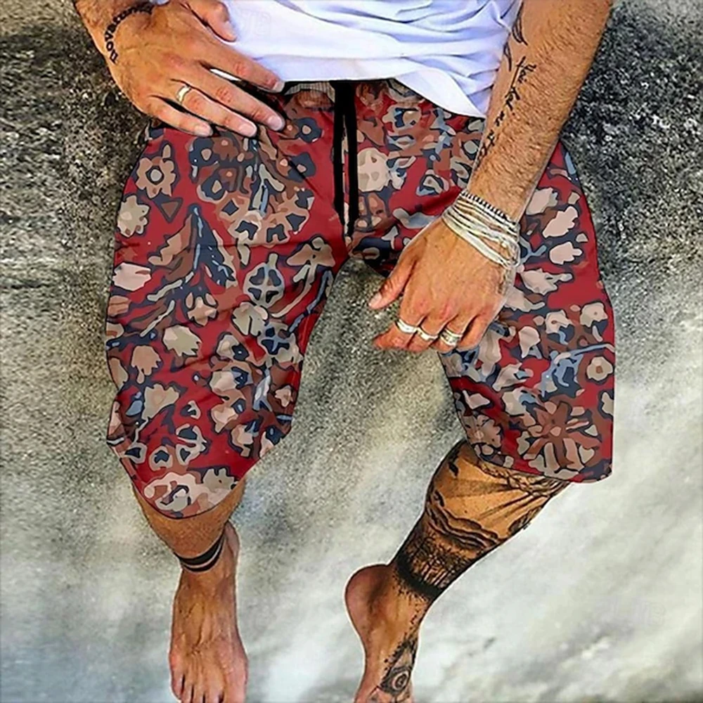 Men's Summer Beach Shorts Graphic Print Elastic Waist - Hawaiian Designer Knee Length Outdoor Micro-elastic Daily Swim
Men's Summer Beach Shorts Graphic Print Elastic Waist - Hawaiian Designer Knee Length Outdoor Micro-elastic Daily Swim