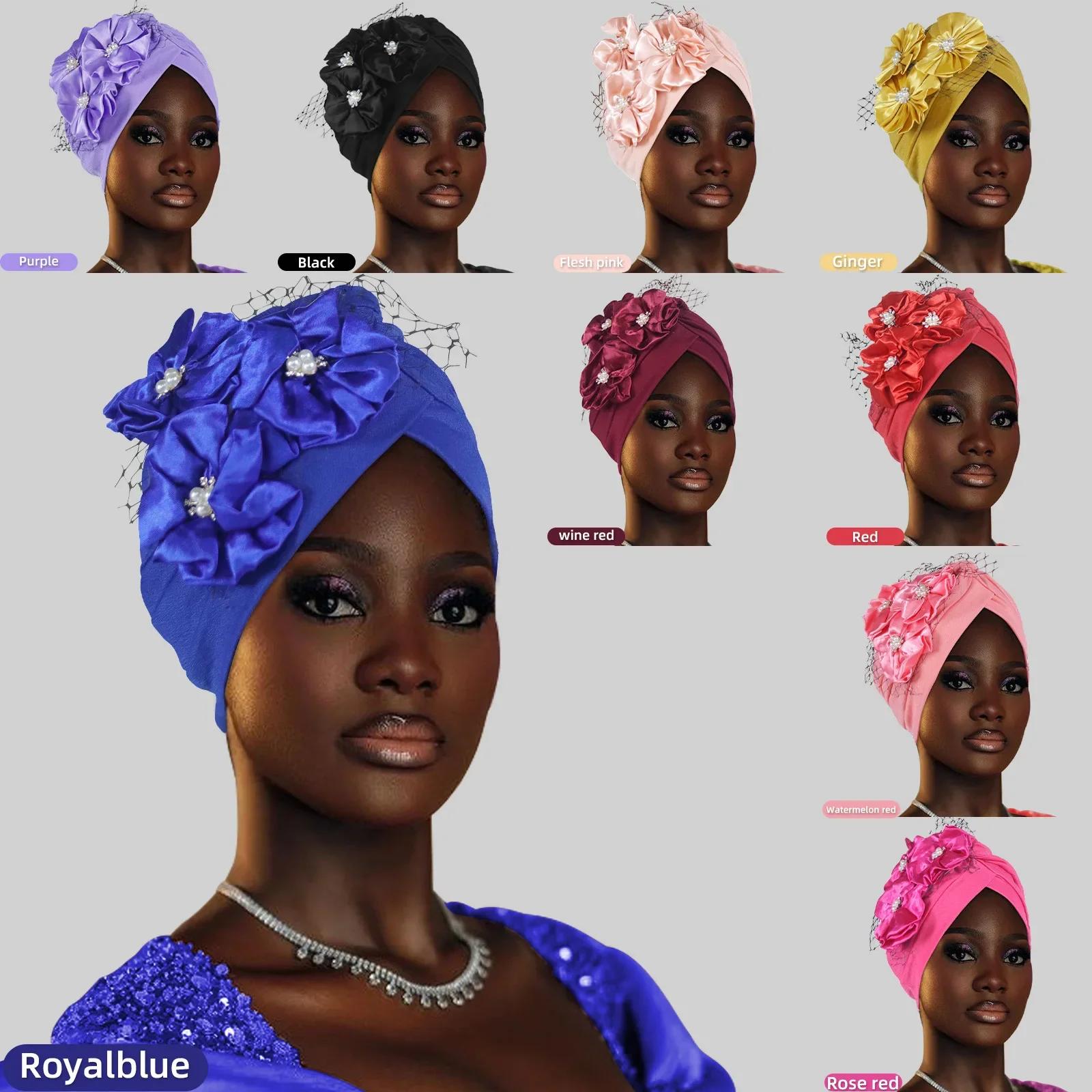 Nigeria Wedding Party Headwear Flower Turban Cap for Women Muslim Hijab Headscarf African Geles Headties Bonnet Head Wrap Hat
Nigeria Wedding Party Headwear Flower Turban Cap for Women Muslim Hijab Headscarf African Geles Headties Bonnet Head Wrap Hat