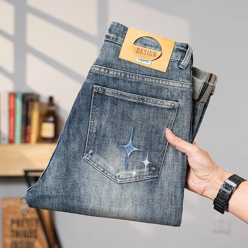 2024 light luxury high end new jeans for MEN'S FASHION trendy brand straight fit casual versatile elastic retro denim pants
2024 light luxury high end new jeans for MEN'S FASHION trendy brand straight fit casual versatile elastic retro denim pants