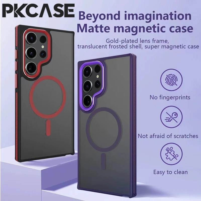 PKCASE Magnetic Wireless Charging Phone Case For Samsung Galaxy S25 S24 S23 Plus S22 Ultra Four Corner Airbag Shockproof Cover
PKCASE Magnetic Wireless Charging Phone Case For Samsung Galaxy S25 S24 S23 Plus S22 Ultra Four Corner Airbag Shockproof Cover
