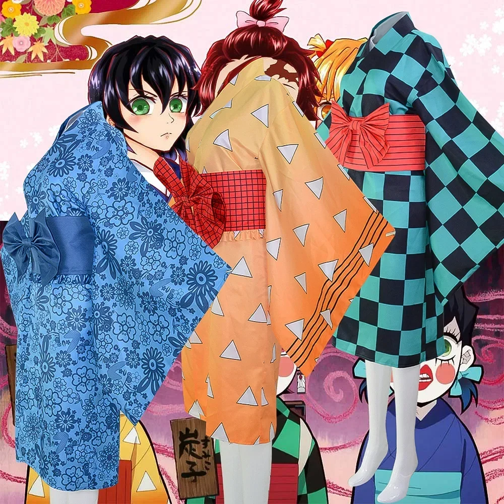 Anime Japanese Anime Season 2 Tanjirou Zenitsu Inosuke Girl Style Kimono For Unisex Halloween Party Cosplay Costume
Anime Japanese Anime Season 2 Tanjirou Zenitsu Inosuke Girl Style Kimono For Unisex Halloween Party Cosplay Costume