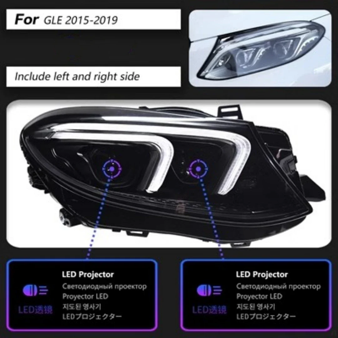 LED Headlight Front Bumper Light Assembly For Mercedes-Benz GLE-class 2015-19 modified Matrix Daytime Running Light Turn signal
LED Headlight Front Bumper Light Assembly For Mercedes-Benz GLE-class 2015-19 modified Matrix Daytime Running Light Turn signal