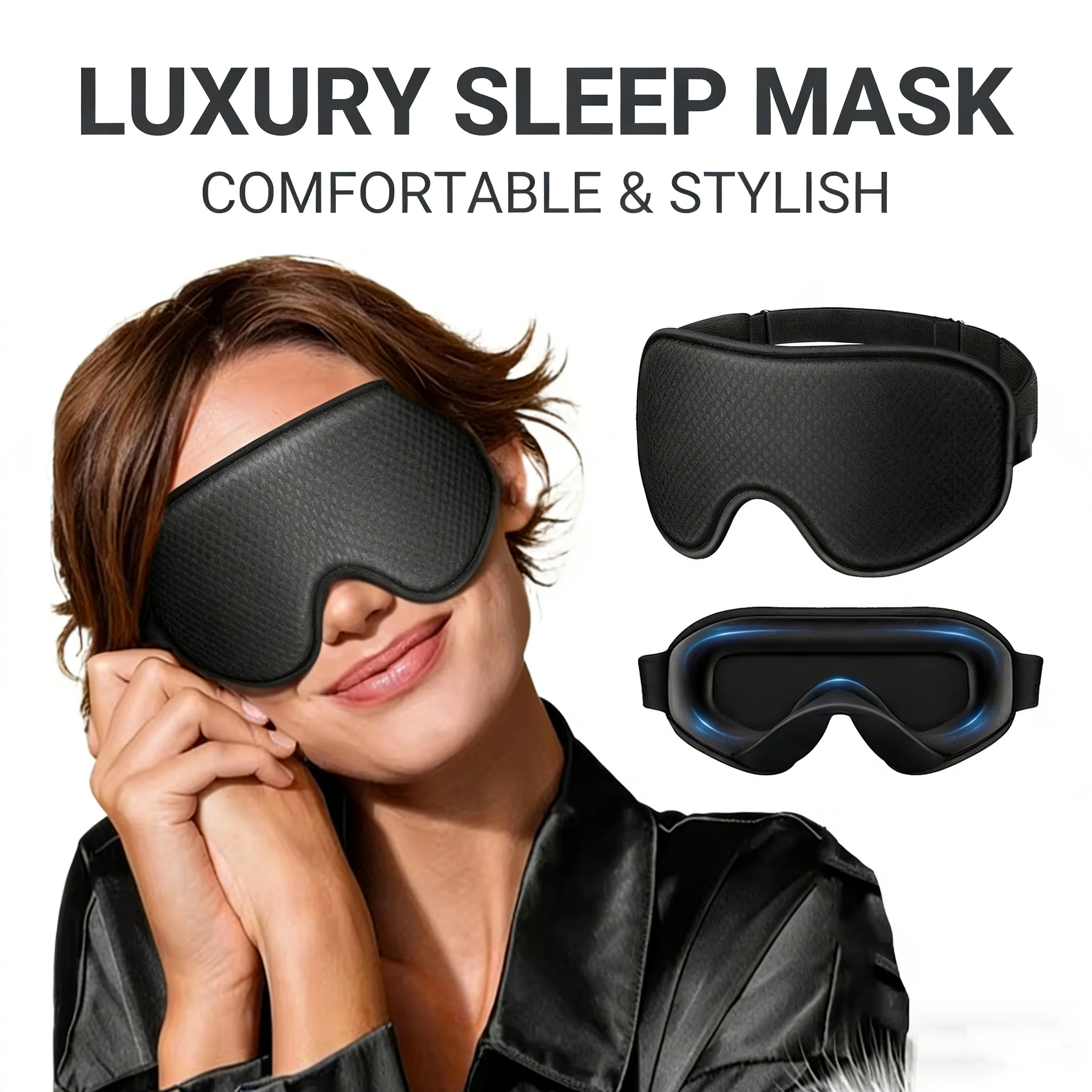 3D Sleep Mask Blackout Eye Mask for Sleep Travel Adjustable Comfortable Breathable Soft Night Sleeping Aid
3D Sleep Mask Blackout Eye Mask for Sleep Travel Adjustable Comfortable Breathable Soft Night Sleeping Aid