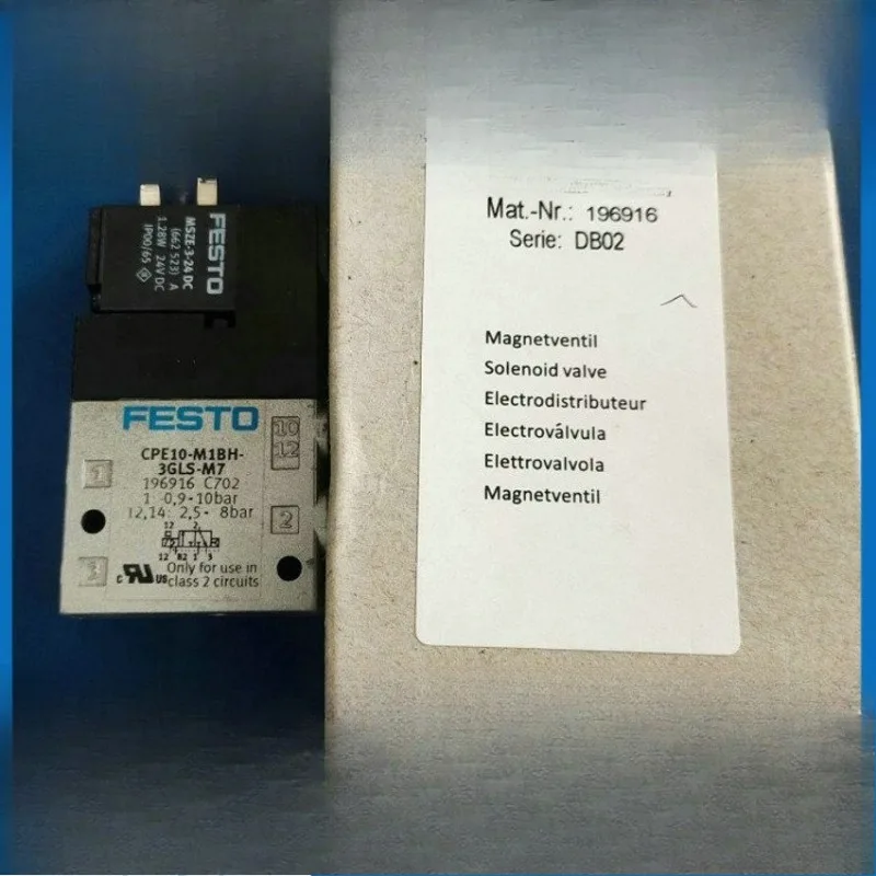 Parts for CPE10M1BH3GLSM7 196916 Original FESTO Solenoid Valve
Parts for CPE10M1BH3GLSM7 196916 Original FESTO Solenoid Valve