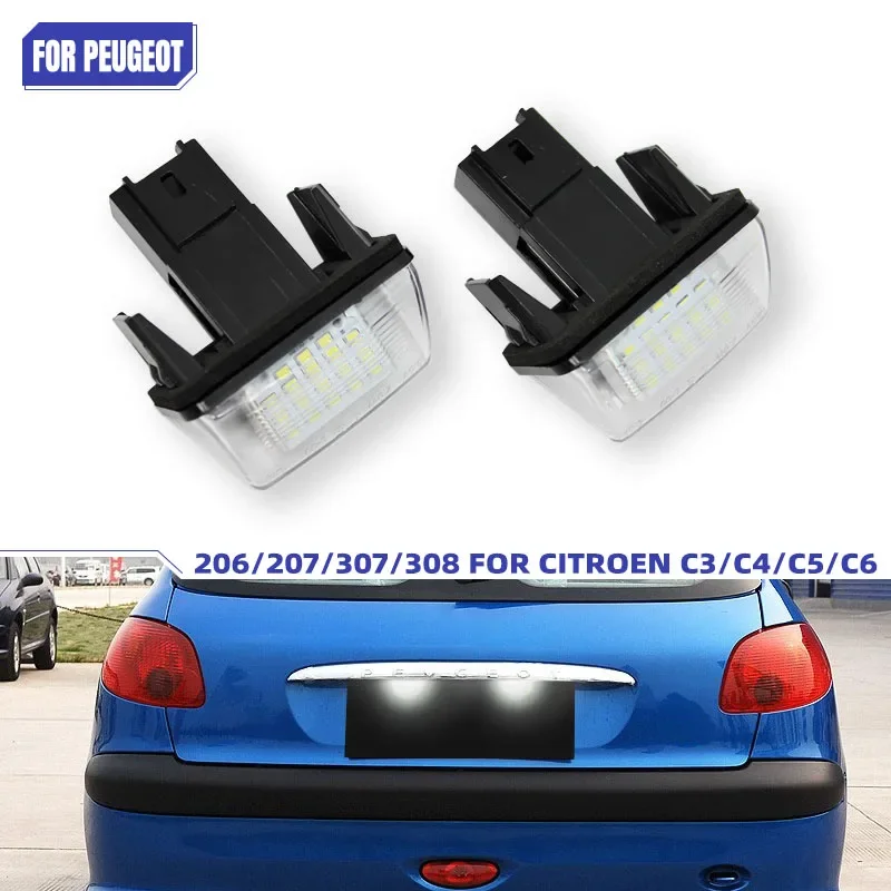 Светодиодная подсветка номерного знака для Citroen C3 C4 C5 Berlingo Saxo Xsara Picasso, для Peugeot 206 207 306 307 308 5008, 2 шт.
Светодиодная подсветка номерного знака для Citroen C3 C4 C5 Berlingo Saxo Xsara Picasso, для Peugeot 206 207 306 307 308 5008, 2 шт.