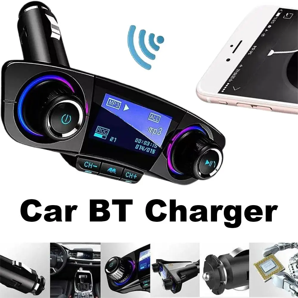 Bluetooth 5.0 Car Adapter FM/AUX Transmitter Kit MP3 Handsfree LED Charger USB Auto Dual Player Wireless Screen F8X5
Bluetooth 5.0 Car Adapter FM/AUX Transmitter Kit MP3 Handsfree LED Charger USB Auto Dual Player Wireless Screen F8X5