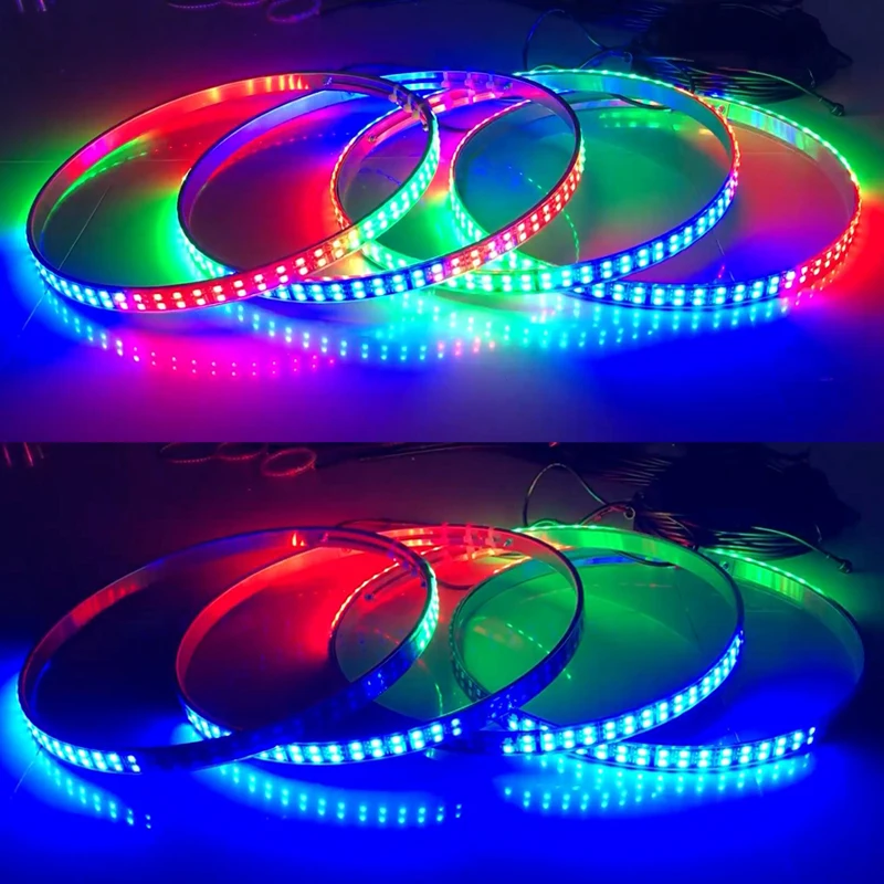 Customized rgbw Music APP Control Color Chasing Double Side Dual Row Single Row Car RGB LED Wheel Light Rim for car
Customized rgbw Music APP Control Color Chasing Double Side Dual Row Single Row Car RGB LED Wheel Light Rim for car