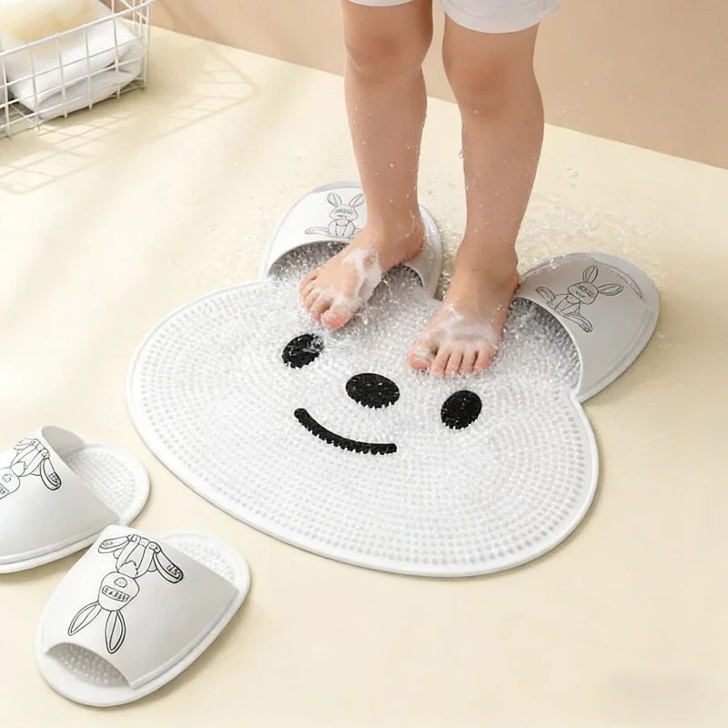Противоскользящий коврик для ванной с дизайном кролика, присосками и круговыми массажными узлами, многофункциональный, для предотвращения падений, для душа
Противоскользящий коврик для ванной с дизайном кролика, присосками и круговыми массажными узлами, многофункциональный, для предотвращения падений, для душа