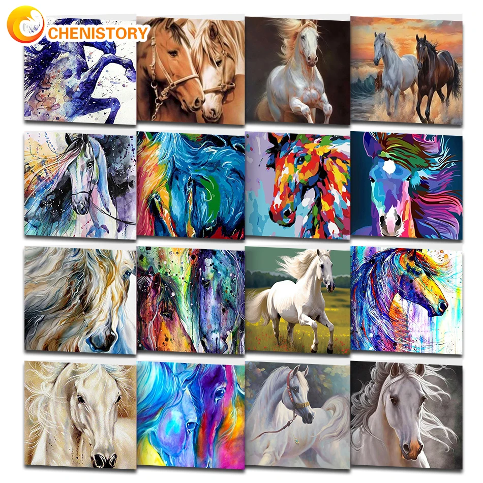 CHENISTORY 60x75cm Oil Painting By Numbers For Adults Horse Animal Paint By Number Modern Home Decoration Artcraft Unique Gift
CHENISTORY 60x75cm Oil Painting By Numbers For Adults Horse Animal Paint By Number Modern Home Decoration Artcraft Unique Gift