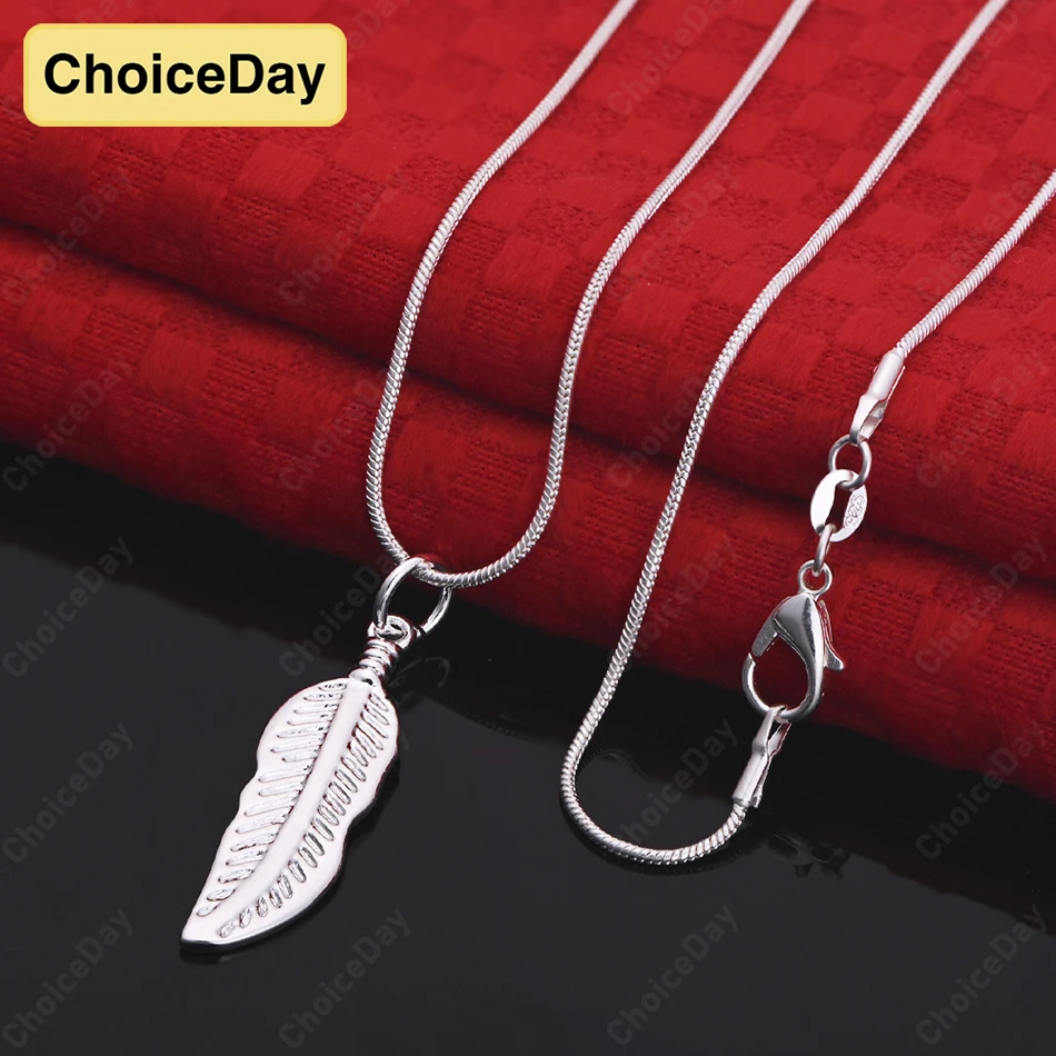 ChoiceDay Fashion 925 Sterling Silver Delicate Leaf Pendant Necklace Women Gift Party Jewelry Accessories
ChoiceDay Fashion 925 Sterling Silver Delicate Leaf Pendant Necklace Women Gift Party Jewelry Accessories