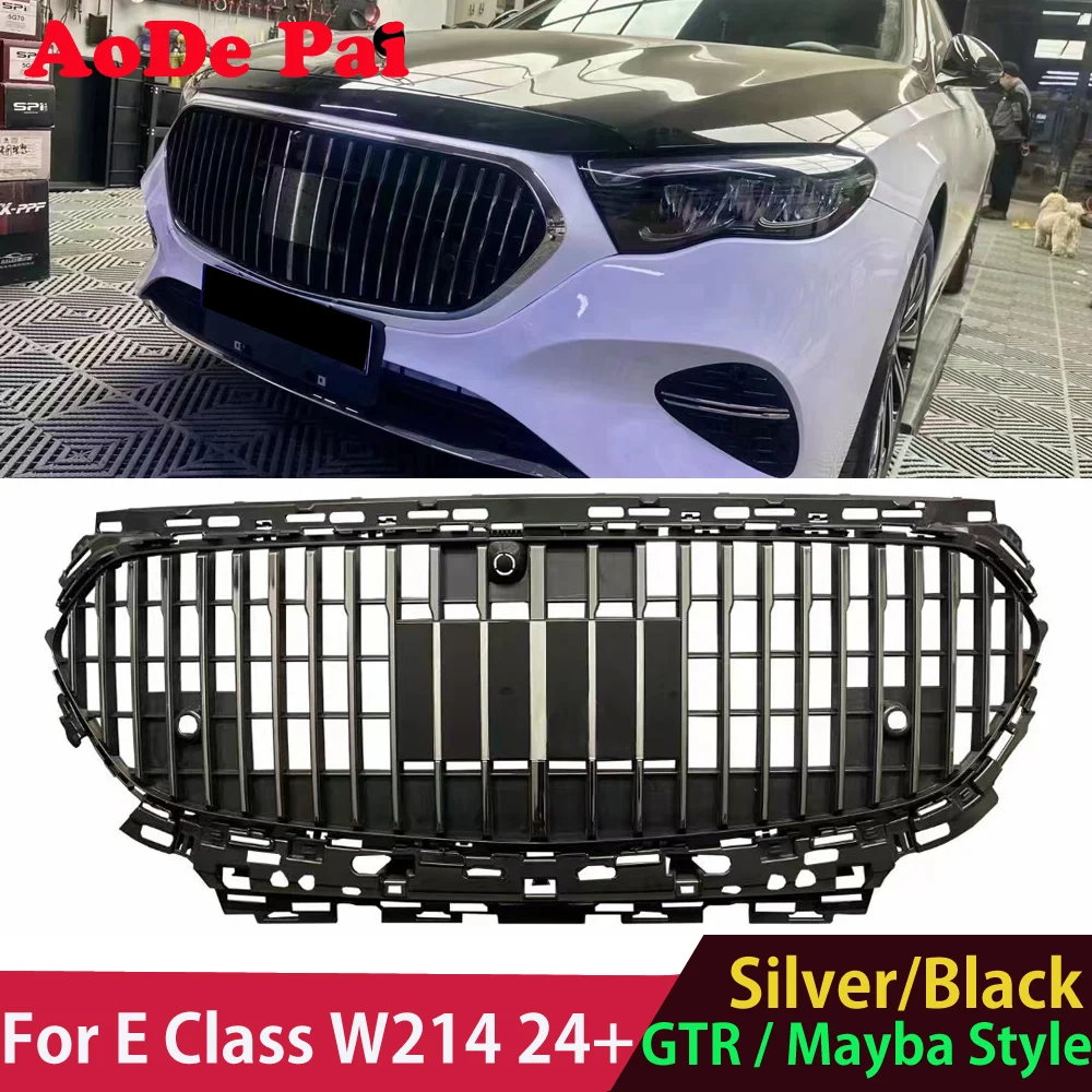 W214 Grille ABS Front Racing Bumper Grill Mesh Hood for Mercedes E Class W214 V214 2024+
W214 Grille ABS Front Racing Bumper Grill Mesh Hood for Mercedes E Class W214 V214 2024+