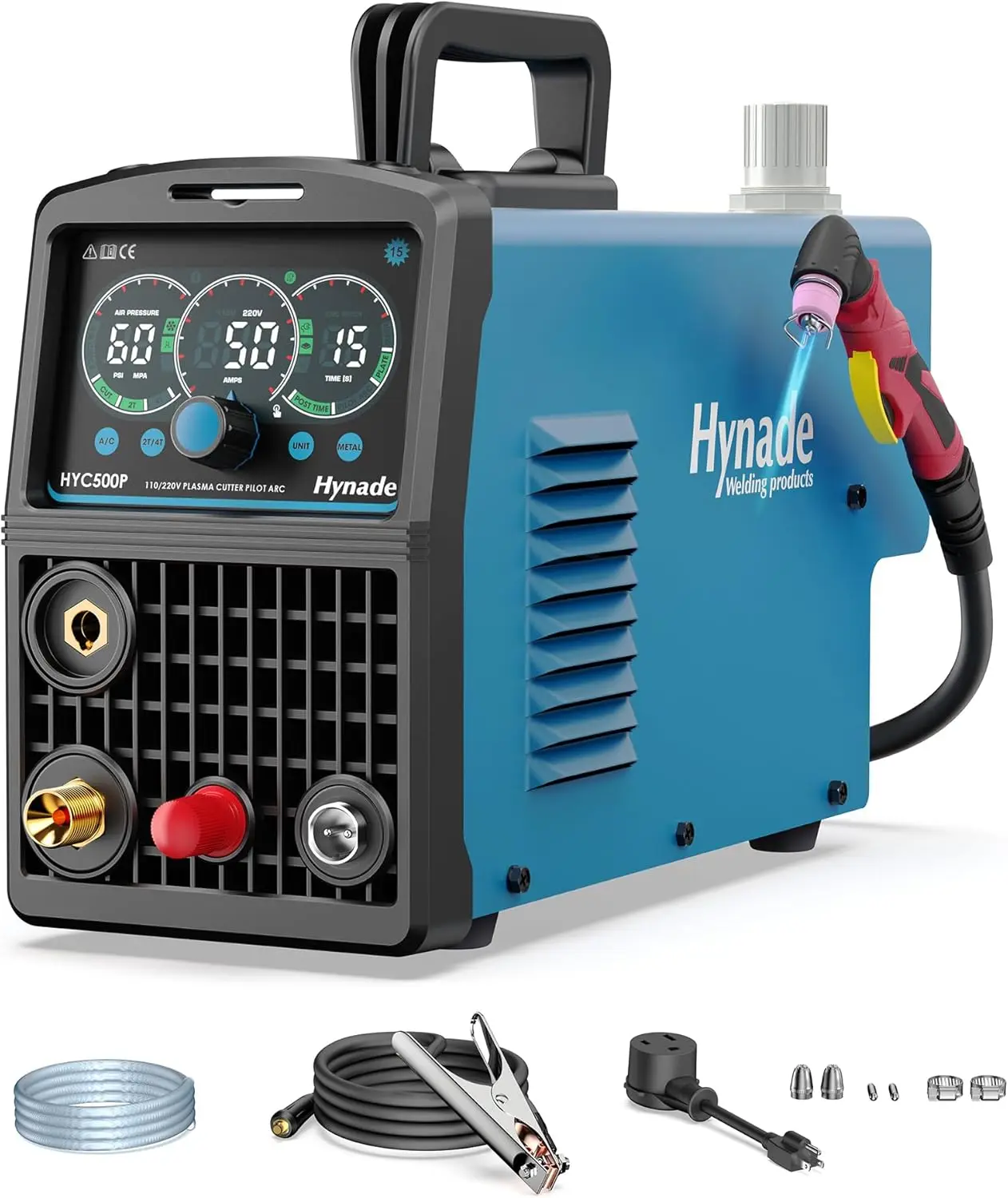 50A Plasma Cutter 110/220V Dual Voltage with LED Display, IGBT Inverter, Air Sensor, Non-Touch Pilot Arc, 1/2'' Clean Cut for Be
50A Plasma Cutter 110/220V Dual Voltage with LED Display, IGBT Inverter, Air Sensor, Non-Touch Pilot Arc, 1/2'' Clean Cut for Be