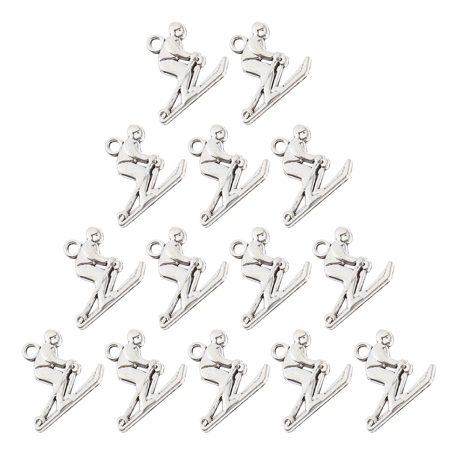 20 Pcs Ski Model Charms Jewelry Making Bracelet Key Chain Silver Color Winter Sports Accessories Handbag for earrings
20 Pcs Ski Model Charms Jewelry Making Bracelet Key Chain Silver Color Winter Sports Accessories Handbag for earrings
