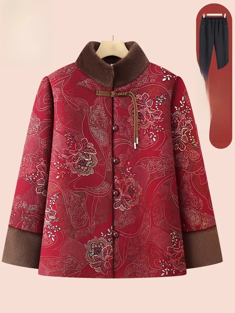 Новая китайская женская зимняя куртка с флисовой подкладкой, теплая хлопковая куртка, одежда с воротником-стойкой, традиционный ханьфу
Новая китайская женская зимняя куртка с флисовой подкладкой, теплая хлопковая куртка, одежда с воротником-стойкой, традиционный ханьфу