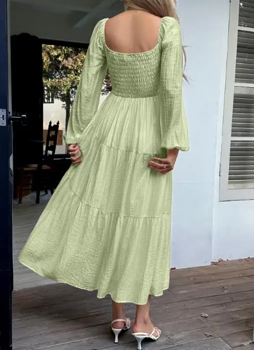 Vacation Long Sleeve Casual Long Dress for Women's Clothing Autumn Winter 2025 Female Fashion High Waist A-Line Dresses
Vacation Long Sleeve Casual Long Dress for Women's Clothing Autumn Winter 2025 Female Fashion High Waist A-Line Dresses