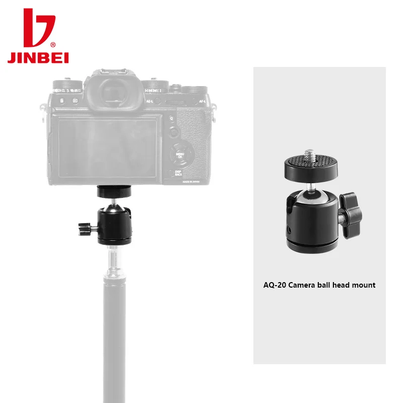 JINBEI AQ-20 Professional Camera Mount Tripod 360 Degre Swivel 1/4 Screw Mini Ball Head Adapter good
JINBEI AQ-20 Professional Camera Mount Tripod 360 Degre Swivel 1/4 Screw Mini Ball Head Adapter good