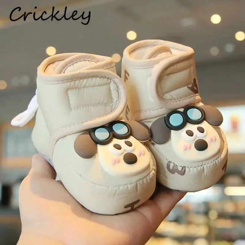 Winter Cartoon Baby Boys Girls Boots Dog Sheep Cute Plush Warm Infant Cotton Shoes Hook Loop Anti Slip Soft Newborn Walk Shoes
Winter Cartoon Baby Boys Girls Boots Dog Sheep Cute Plush Warm Infant Cotton Shoes Hook Loop Anti Slip Soft Newborn Walk Shoes