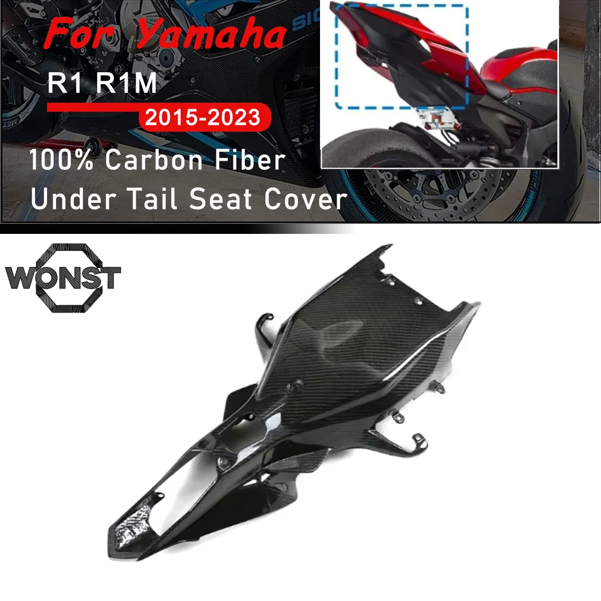 100% Full Dry Pure CARBON FIBER UNDERTAIL Motorcycle Fairing Kit For YAMAHA R1 R1M 2015 2017 2019 2018 2016 2020 2021 2022 2023
100% Full Dry Pure CARBON FIBER UNDERTAIL Motorcycle Fairing Kit For YAMAHA R1 R1M 2015 2017 2019 2018 2016 2020 2021 2022 2023