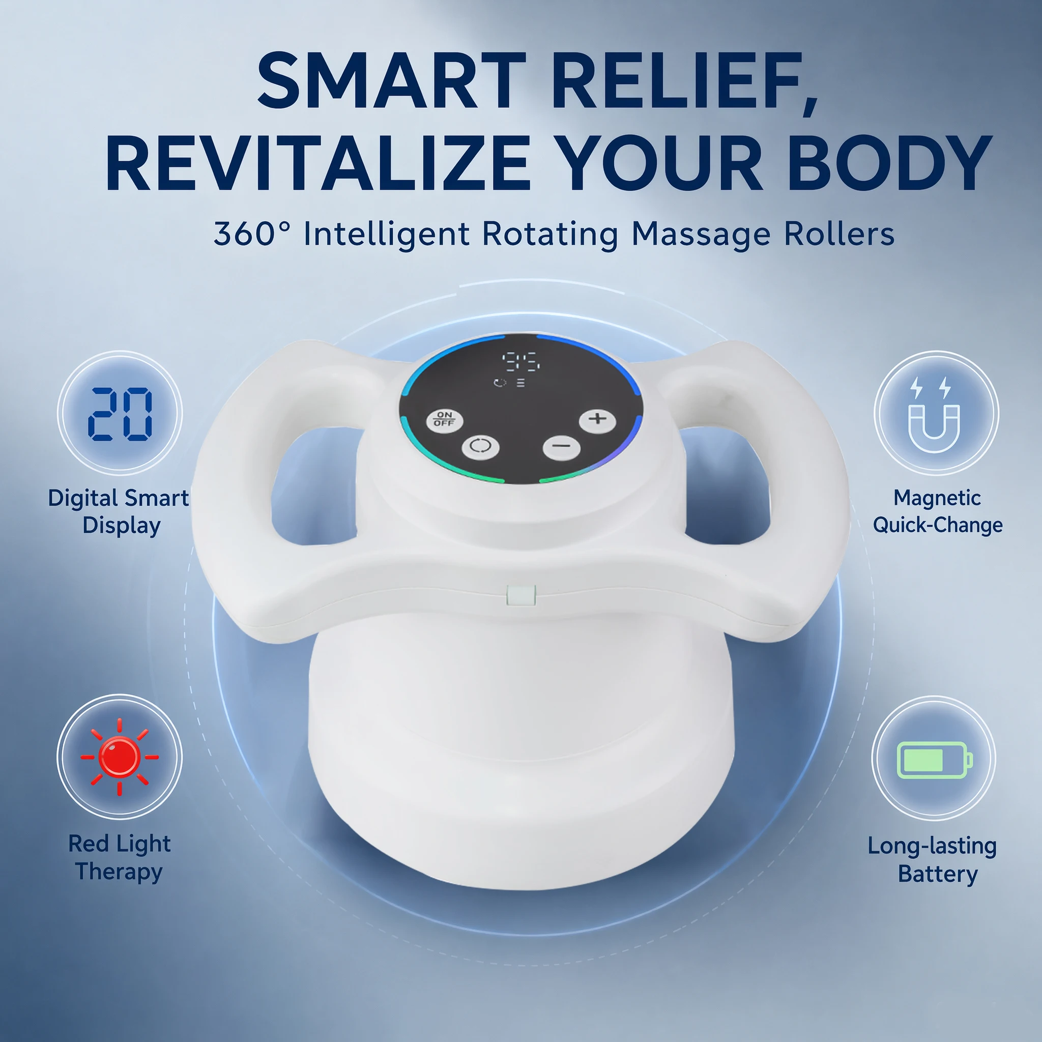 Massage Roller All Body Applicable Handheld Vibration Rotating Bidirectional Kneading Deep Tissue RelaxDevice HomeGym Red Light
Massage Roller All Body Applicable Handheld Vibration Rotating Bidirectional Kneading Deep Tissue RelaxDevice HomeGym Red Light