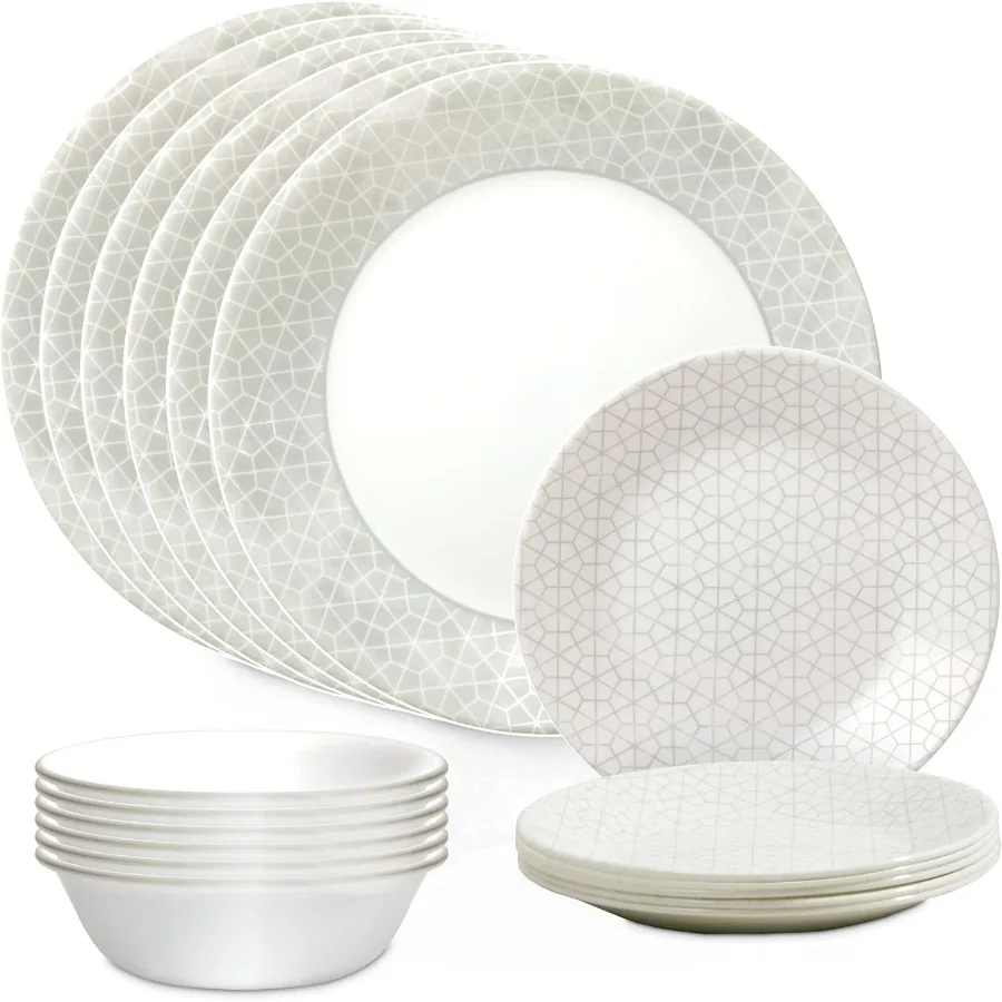 Vitrelle 18 Piece Glass Dinnerware Sets Service for 6 Triple Layer Chip and Crack Resistant Glass Plate and Bowl Sets Knox
Vitrelle 18 Piece Glass Dinnerware Sets Service for 6 Triple Layer Chip and Crack Resistant Glass Plate and Bowl Sets Knox