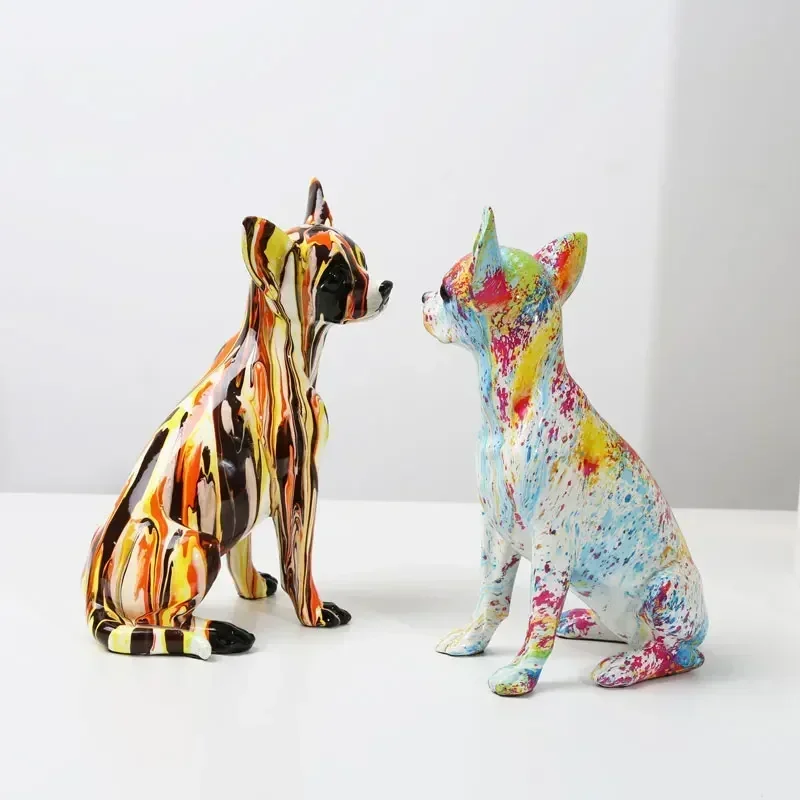 Creative Art Chihuahua Colorful Small Ornaments Resin Dog Crafts Home Decoration Color Modern Simple Office Desktop Craft
Creative Art Chihuahua Colorful Small Ornaments Resin Dog Crafts Home Decoration Color Modern Simple Office Desktop Craft