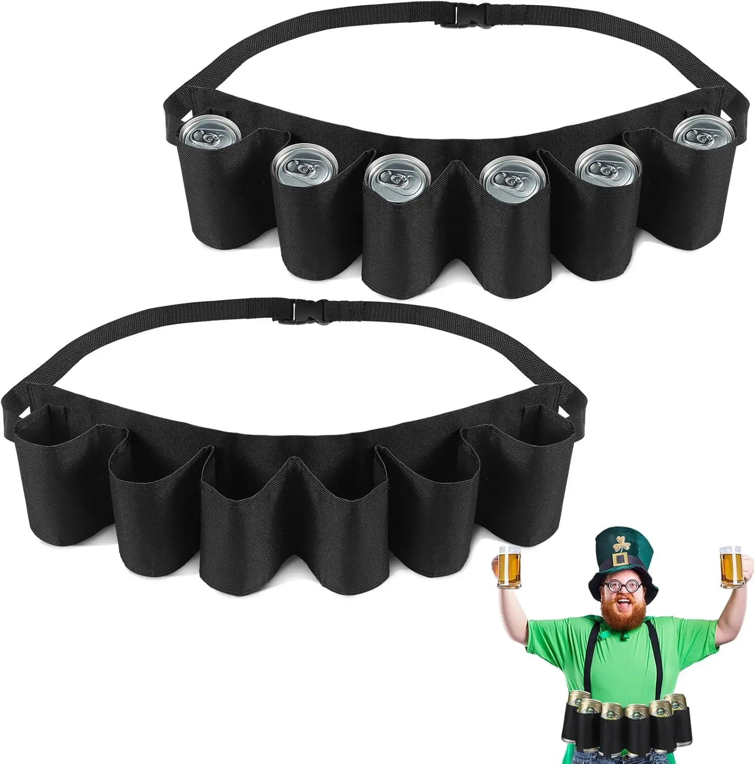 6 Pack Beer Belt Holder for Men/Women Drinking Adjustable Black Accessories for Men Women Outdoor Camping Hiking Picnic Party
6 Pack Beer Belt Holder for Men/Women Drinking Adjustable Black Accessories for Men Women Outdoor Camping Hiking Picnic Party