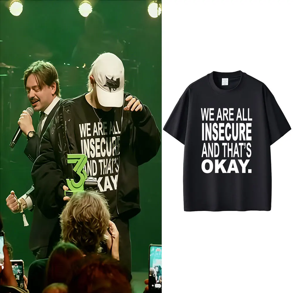 Joost Klein We Are All Insecure and That's Okay Same Style T Shirts Men Casual Retro T-shirt Male Fashion High Quality T-shirts
Joost Klein We Are All Insecure and That's Okay Same Style T Shirts Men Casual Retro T-shirt Male Fashion High Quality T-shirts