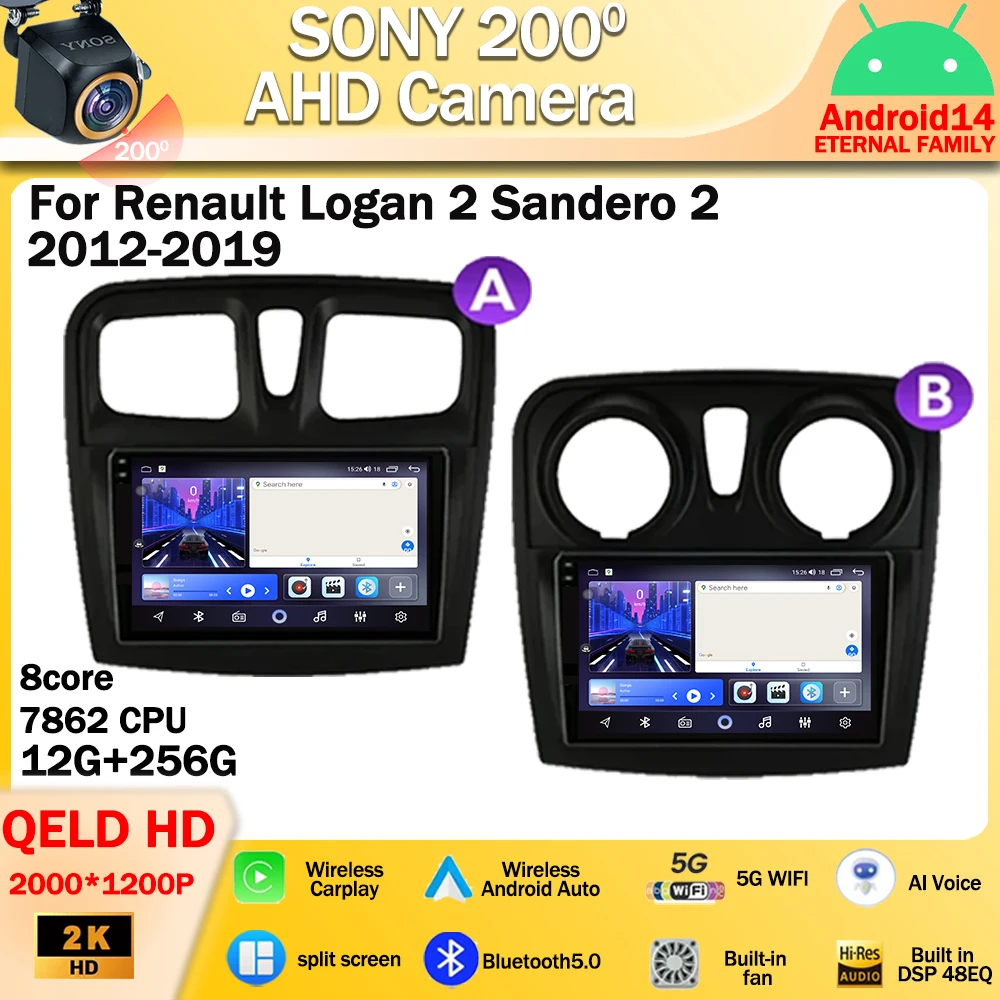 Android 14 Carplay Auto Car Radio For Renault Logan 2 Sandero 2 2012-2019 Multimedia Video Player GPS Stereo 2 Din DVD Head Unit
Android 14 Carplay Auto Car Radio For Renault Logan 2 Sandero 2 2012-2019 Multimedia Video Player GPS Stereo 2 Din DVD Head Unit