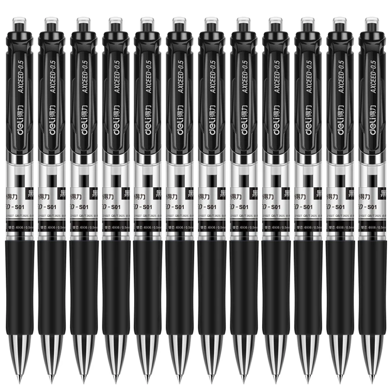 12Pcs DELI 33388 Neutral Pen 0.5mm Gel Pen Black Blue Red Ink Supplies School Office Stationery
12Pcs DELI 33388 Neutral Pen 0.5mm Gel Pen Black Blue Red Ink Supplies School Office Stationery
