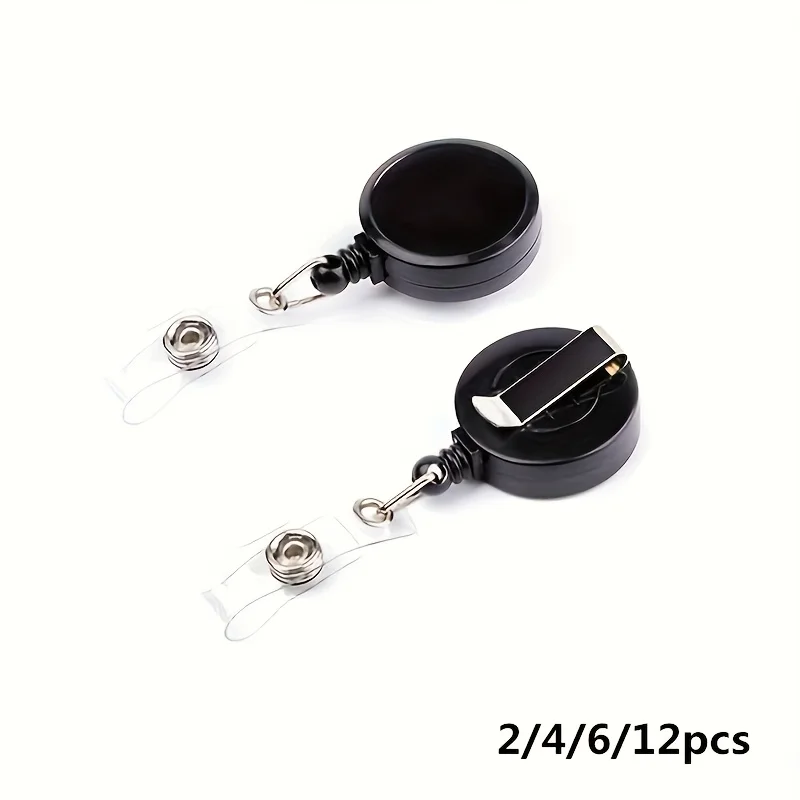 2D 2/6/12pcs Retractable Badge Reel Clips for Hanging ID Badges, Name Tags, Keychains, Black
2D 2/6/12pcs Retractable Badge Reel Clips for Hanging ID Badges, Name Tags, Keychains, Black