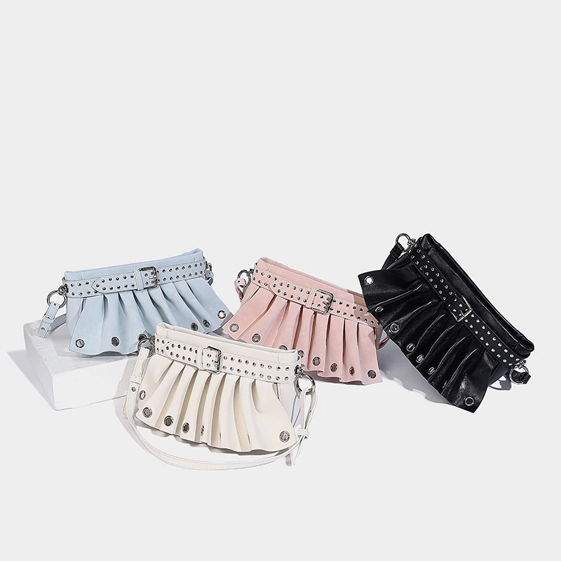 Personalized punk style pleated skirt design for women's small pu leather shoulder straps 2025 fashion Y2K fashion luxury handba
Personalized punk style pleated skirt design for women's small pu leather shoulder straps 2025 fashion Y2K fashion luxury handba