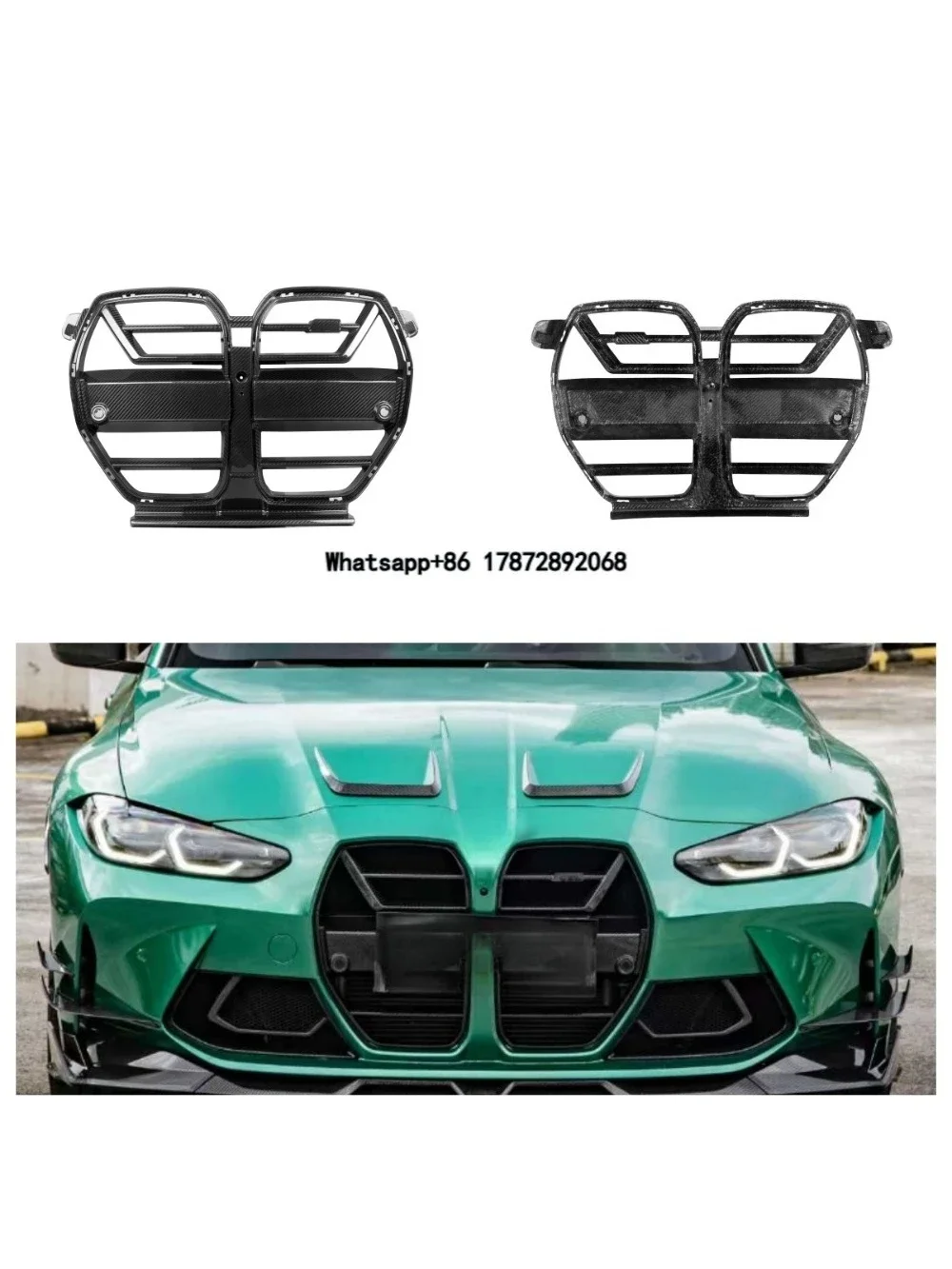 Dry Carbon Fiber Auto Part SQ-A Style Front Bumper Grill Without ACC for G80 G81 G82 G83 M3 M4 2021+ Car Front Grille
Dry Carbon Fiber Auto Part SQ-A Style Front Bumper Grill Without ACC for G80 G81 G82 G83 M3 M4 2021+ Car Front Grille