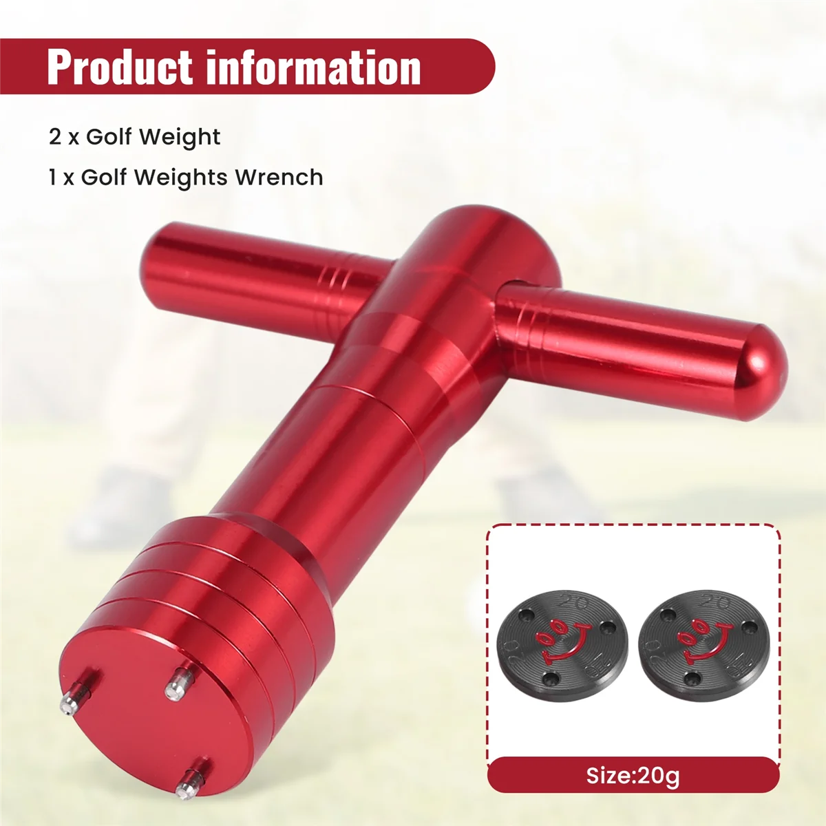ABAZJ Golf Weight Kit 2Pcs 20g with Golf Weights Wrench Fit for Taylormade TP Collection Putter 
ABAZJ Golf Weight Kit 2Pcs 20g with Golf Weights Wrench Fit for Taylormade TP Collection Putter