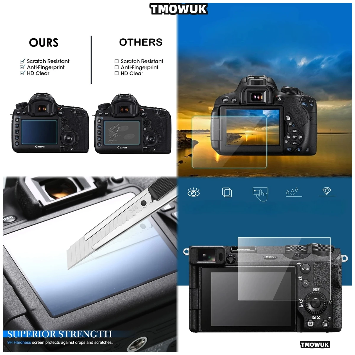 UV Protection Tempered Glass For Sony A6700 A6400 A6300 A6000 A5000 Camera LCD Screen Film
UV Protection Tempered Glass For Sony A6700 A6400 A6300 A6000 A5000 Camera LCD Screen Film