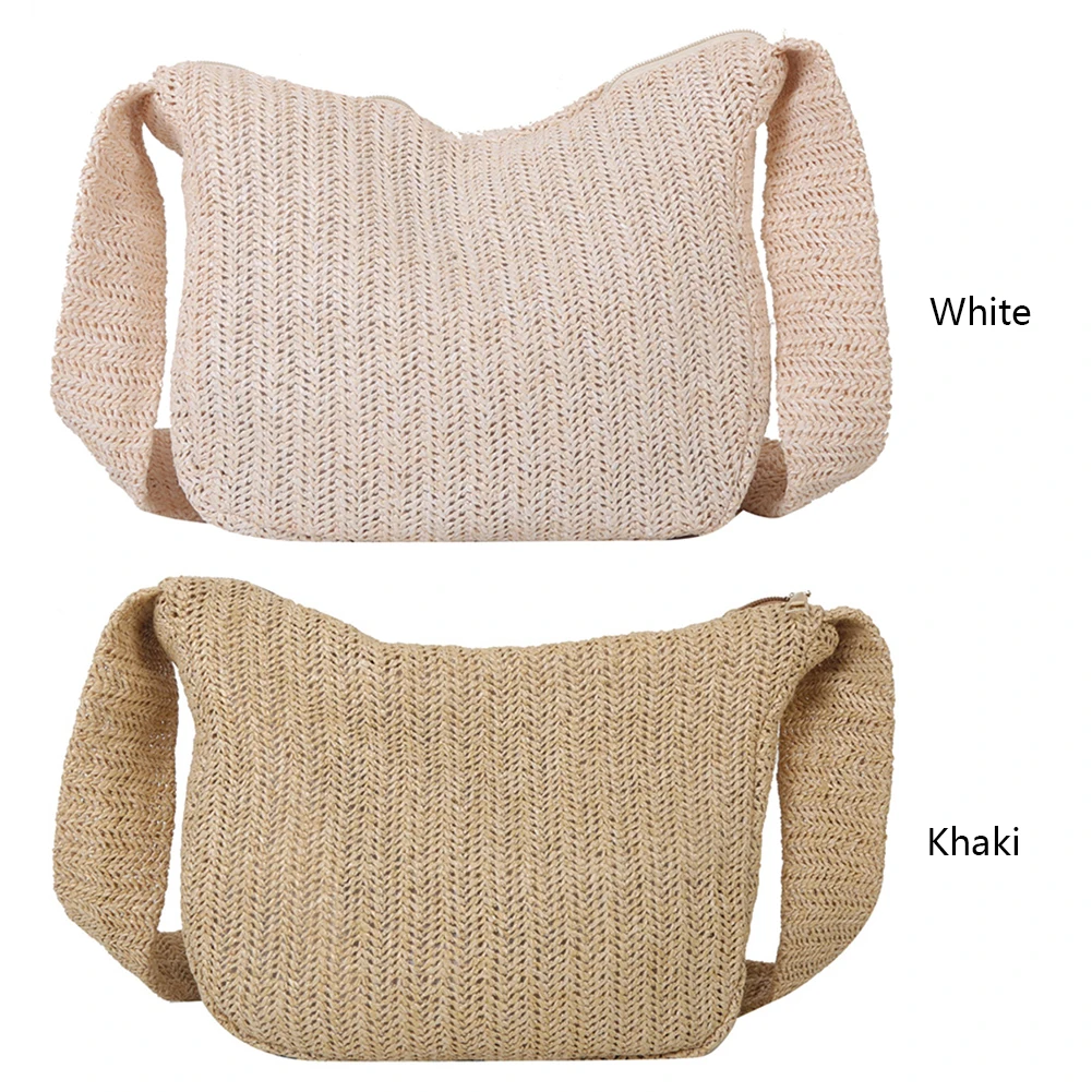 Summer Shoulder Bag Handmade Woven Crossbody Bag Fashion Casual Simple Portable Solid Color Elegant Soft for Seaside Holiday
Summer Shoulder Bag Handmade Woven Crossbody Bag Fashion Casual Simple Portable Solid Color Elegant Soft for Seaside Holiday