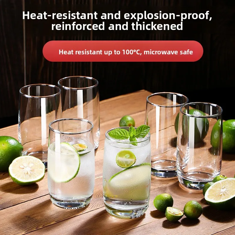 Transparent Heat Resistant Glass Beer Glasses for Living Room Home Use Water Cups Tea Cups Set of 6 Crystal Glass Cups
Transparent Heat Resistant Glass Beer Glasses for Living Room Home Use Water Cups Tea Cups Set of 6 Crystal Glass Cups