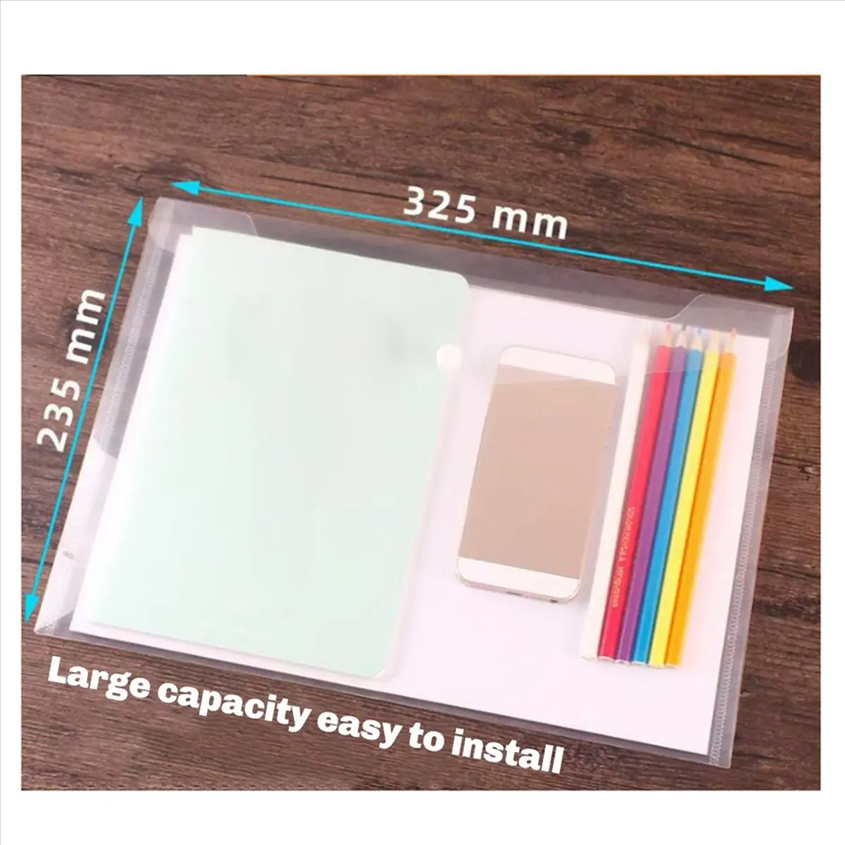 【LEISURE】100PCS Transparent Waterproof Envelope Folder with Buttons, A4 Size, Thickened Plastic Material for School Office
【LEISURE】100PCS Transparent Waterproof Envelope Folder with Buttons, A4 Size, Thickened Plastic Material for School Office