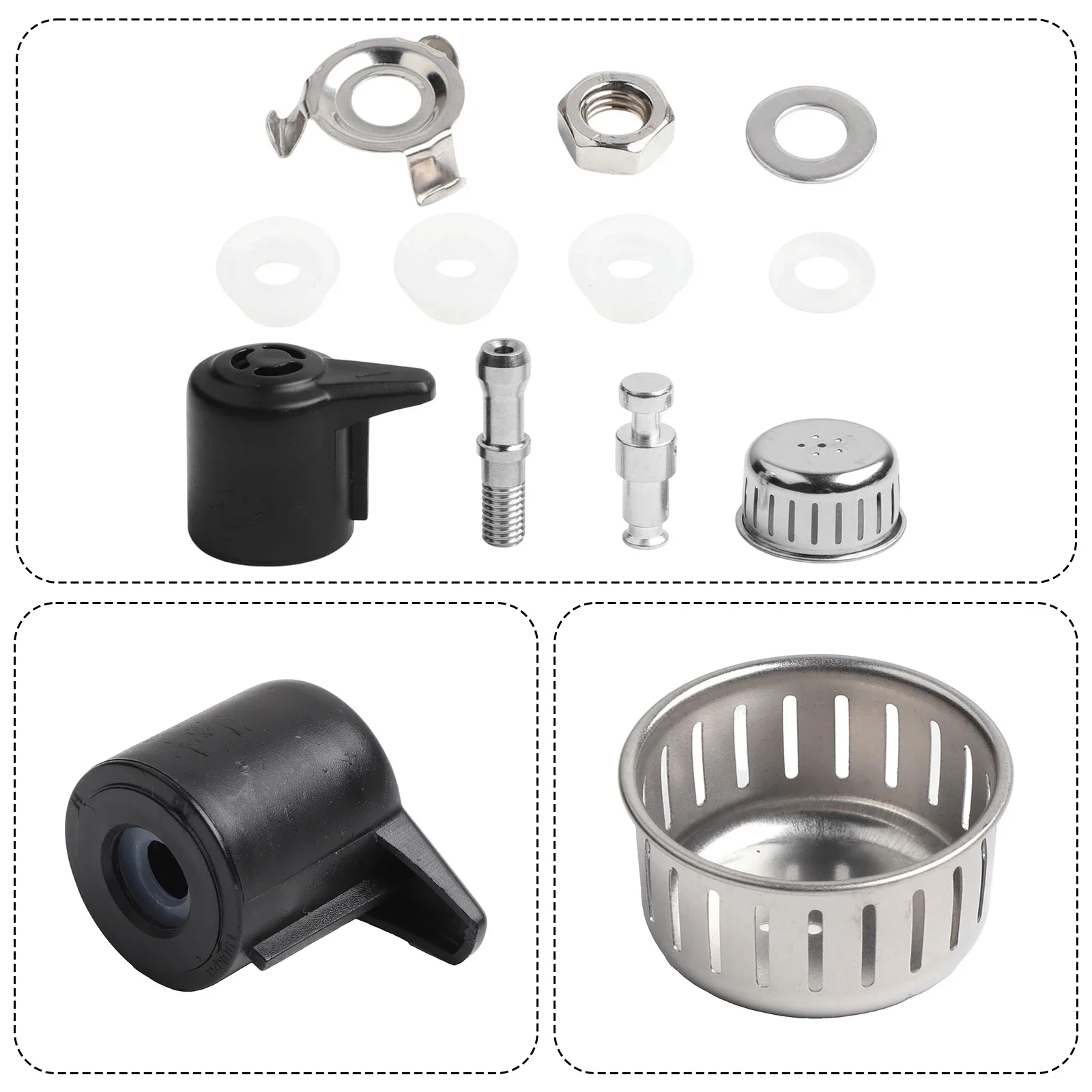Complete 11 Pcs Replacement Set for Pressure Cooker Valves and Steam Release Handles Compatible with Electric Cookers
Complete 11 Pcs Replacement Set for Pressure Cooker Valves and Steam Release Handles Compatible with Electric Cookers