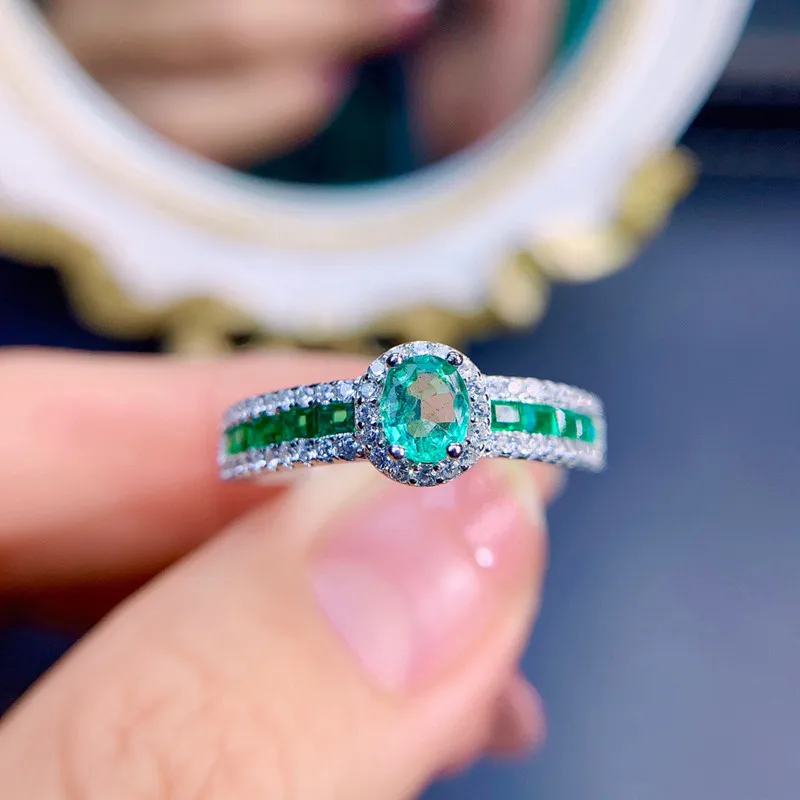 Jewelry 100% Natural Emerald Ring for Wedding 4*5mm Real Emerald Silver Engagement Ring Solid 925 Silver Emerald Jewelry
Jewelry 100% Natural Emerald Ring for Wedding 4*5mm Real Emerald Silver Engagement Ring Solid 925 Silver Emerald Jewelry