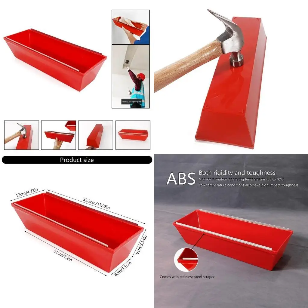Mud Pans with Stainless Steel Scraping Bar Heavy Duty Plaster Mud Pans Scraping Bar for Plastering Tool
Mud Pans with Stainless Steel Scraping Bar Heavy Duty Plaster Mud Pans Scraping Bar for Plastering Tool